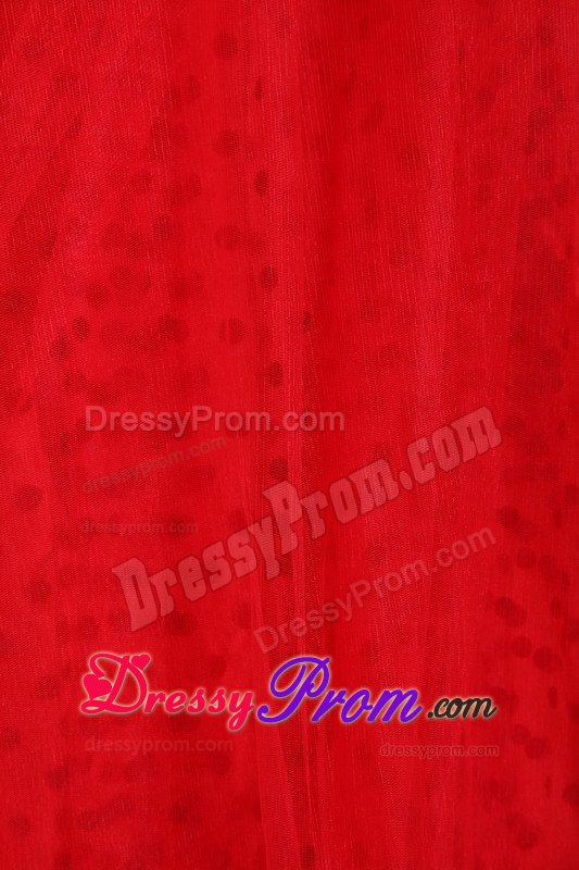 Red Lace Appliques Tulle Sweet Sixteen Quinceanera Dresses
