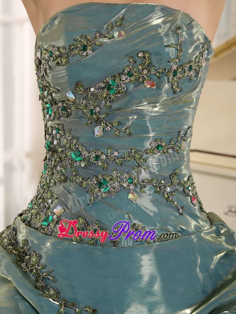 Embroidery Organza Multi-color Pick-ups Quinceanera Dresses