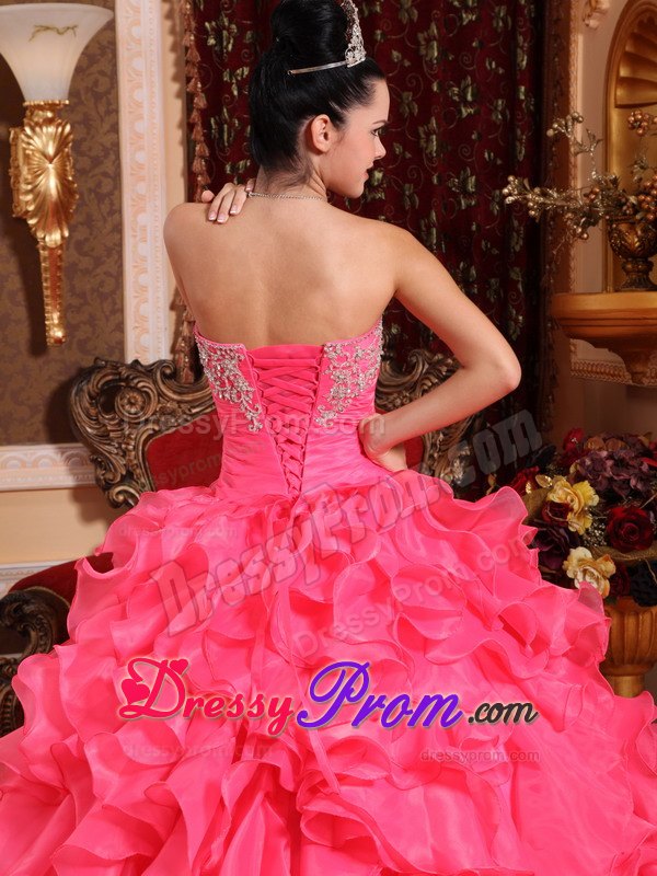 Appliques Beading Appliques Strapless Organza Quinceanera Gowns on Sale