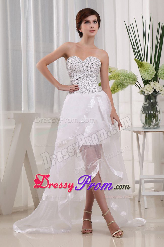 Popular Sweetheart Prom Dress with Beading and Ruffled Layers