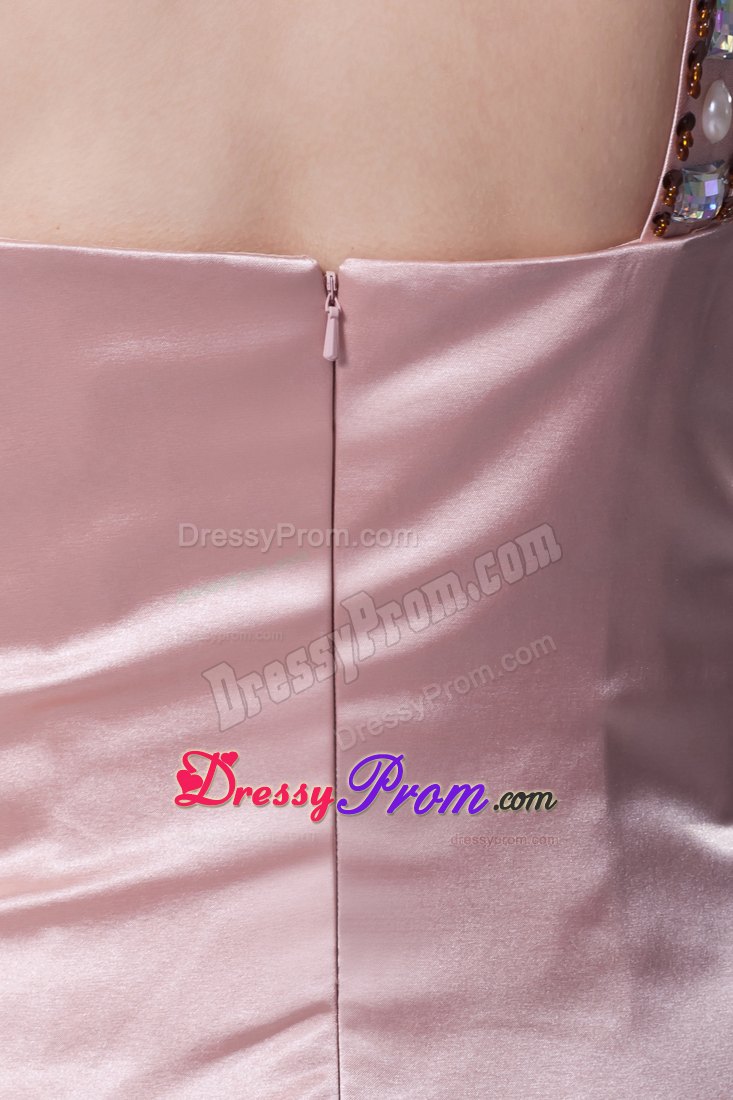 Taffeta Beaded One Shoulder High Slit Prom Dress under 200