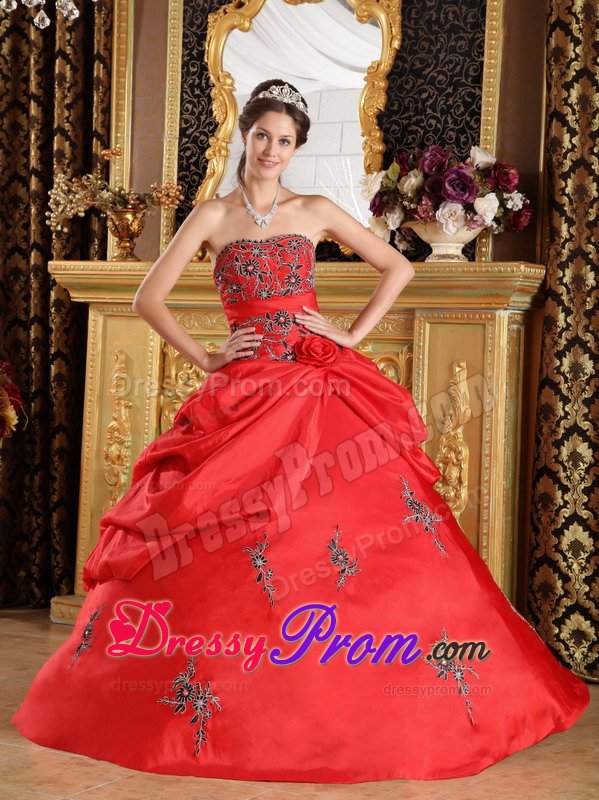 Wholesale Embroidery Red Quinceanera Gown in Isle of Wight
