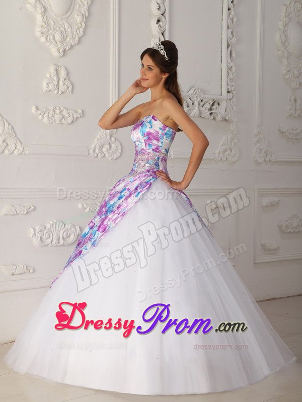 Printing Multi-color Sweetheart Sweet 15/16 Birthday Dresses