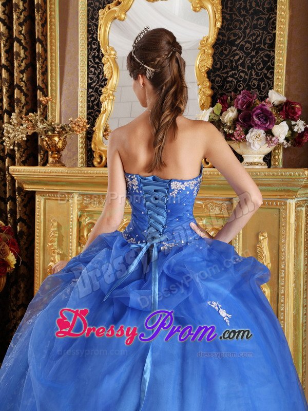 Custom Made Appliques Blue Sweet 15 Dresses in East Sussex
