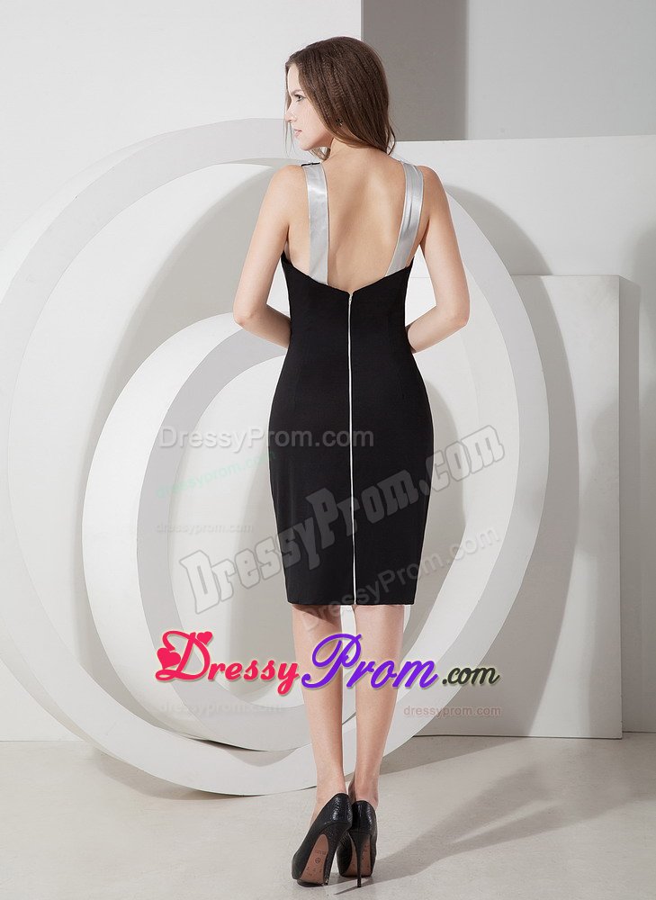 Laguna Beach CA Scoop Knee Chiffon Prom Little Black Dress 2014