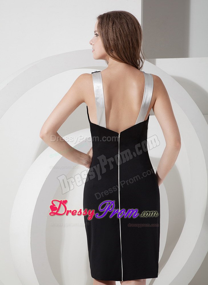 Laguna Beach CA Scoop Knee Chiffon Prom Little Black Dress 2014