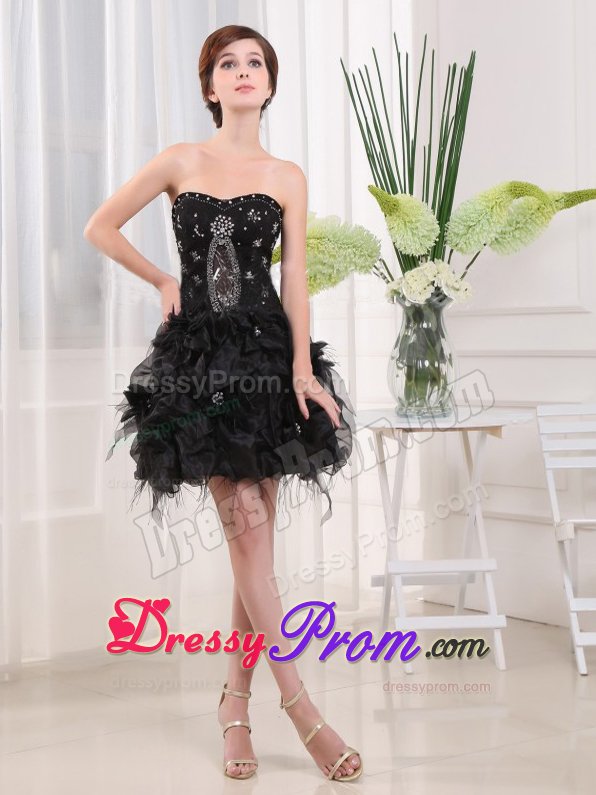Wholesale Tulle Beaded Little Black Dress with Pick Ups Oregon