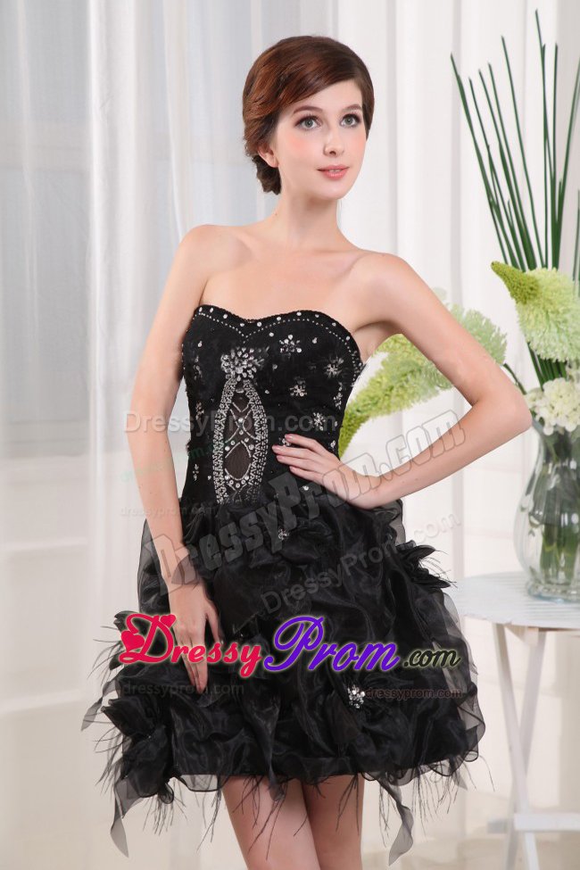 Wholesale Tulle Beaded Little Black Dress with Pick Ups Oregon