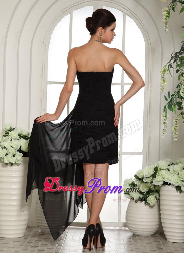 New Arrival Chiffon Sweetheart Beaded Little Black Cocktail Dress