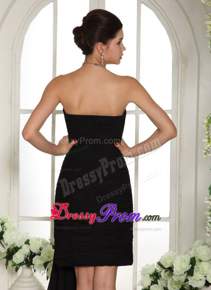 New Arrival Chiffon Sweetheart Beaded Little Black Cocktail Dress