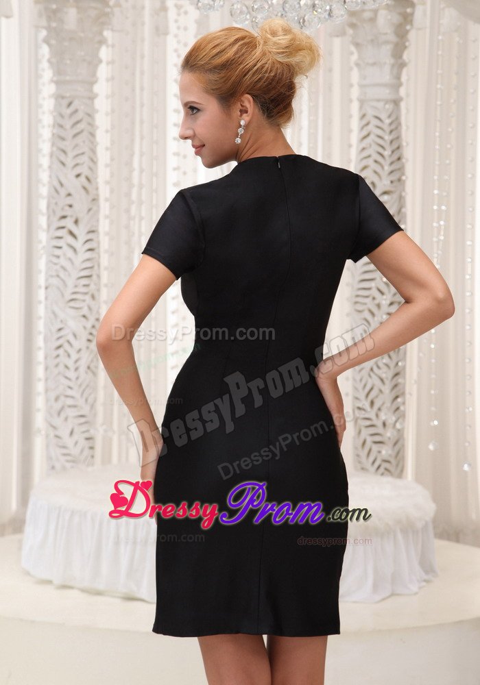 v-Neck Short Sleeves Little Black Dresses for wholesale 2014