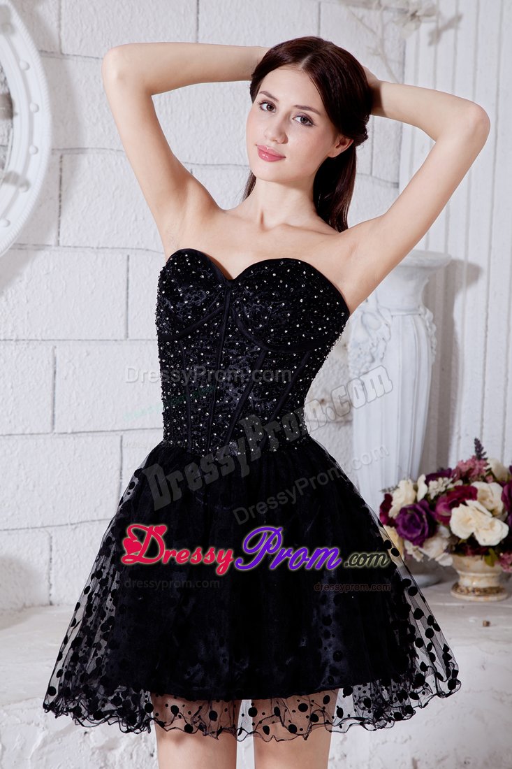 Dressed To The Teeth Sweetheart Beaded Little Black Dresses