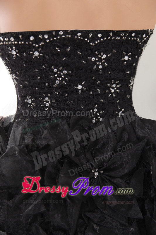 Sexy Sweetheart Beaded Ruffled Little Black Dresses for Nightclub