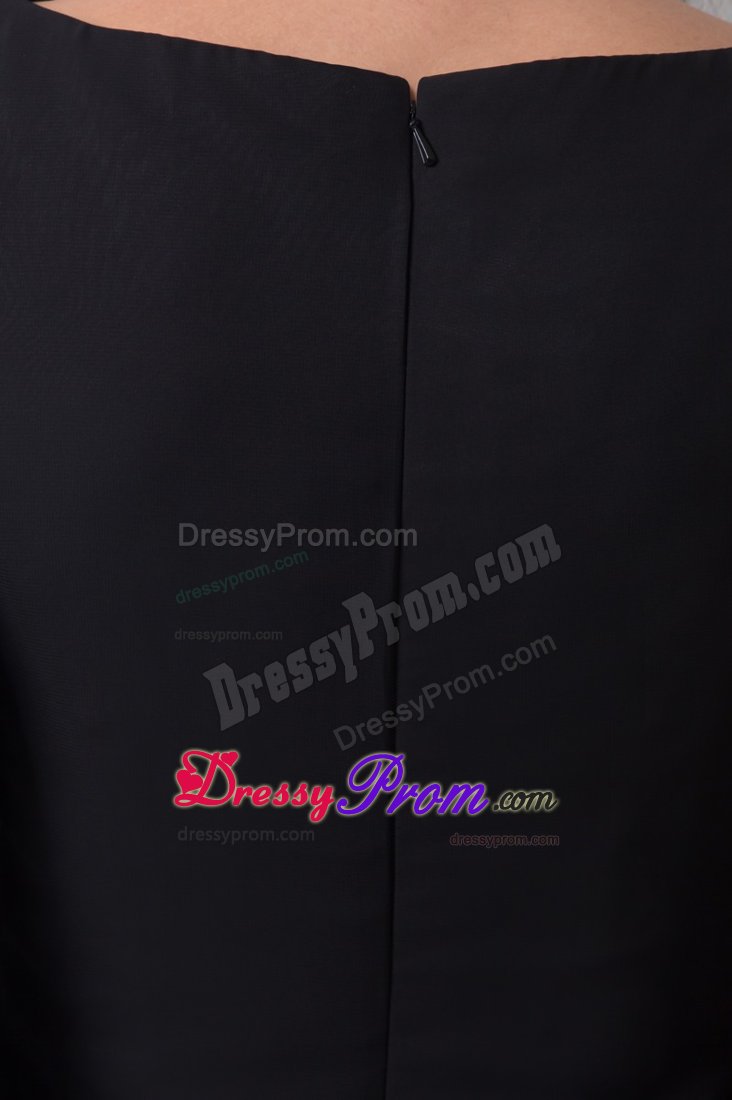 Affordable Bateau Long Puffy Sleeves Little Black Dress Juniors