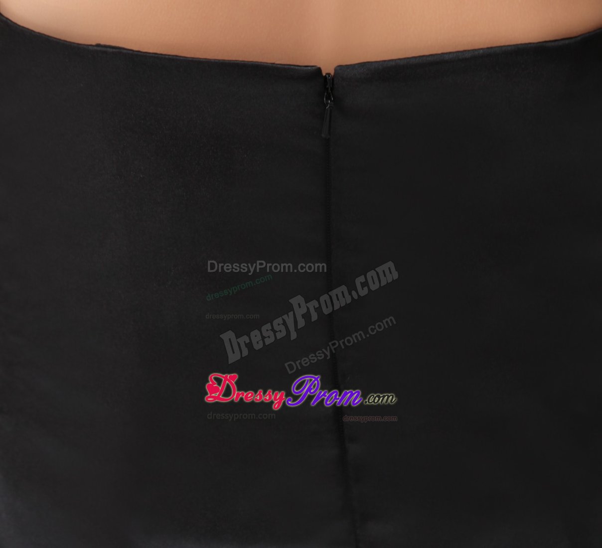 2014 Low Price Sheath Strapless LBD Dress with White Streak