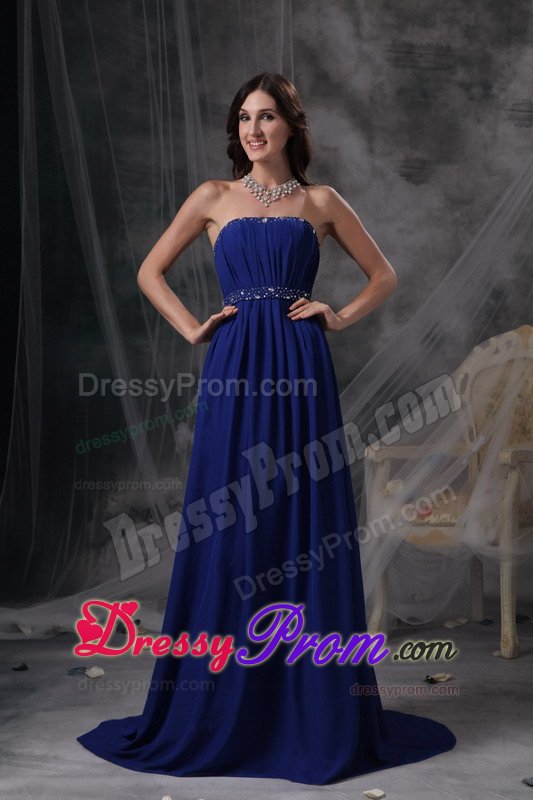 Designer Empire Strapless Beaded Ruched Prom Dresses Store