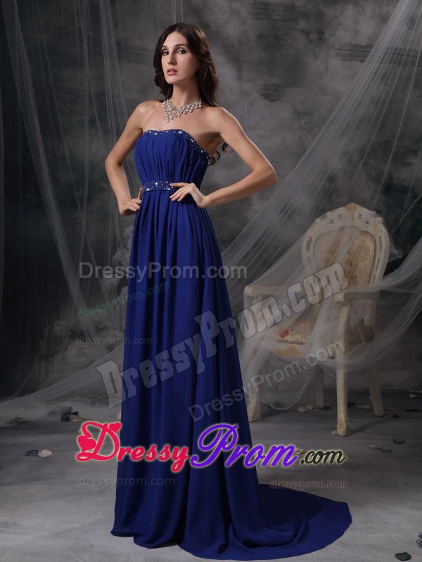 Designer Empire Strapless Beaded Ruched Prom Dresses Store