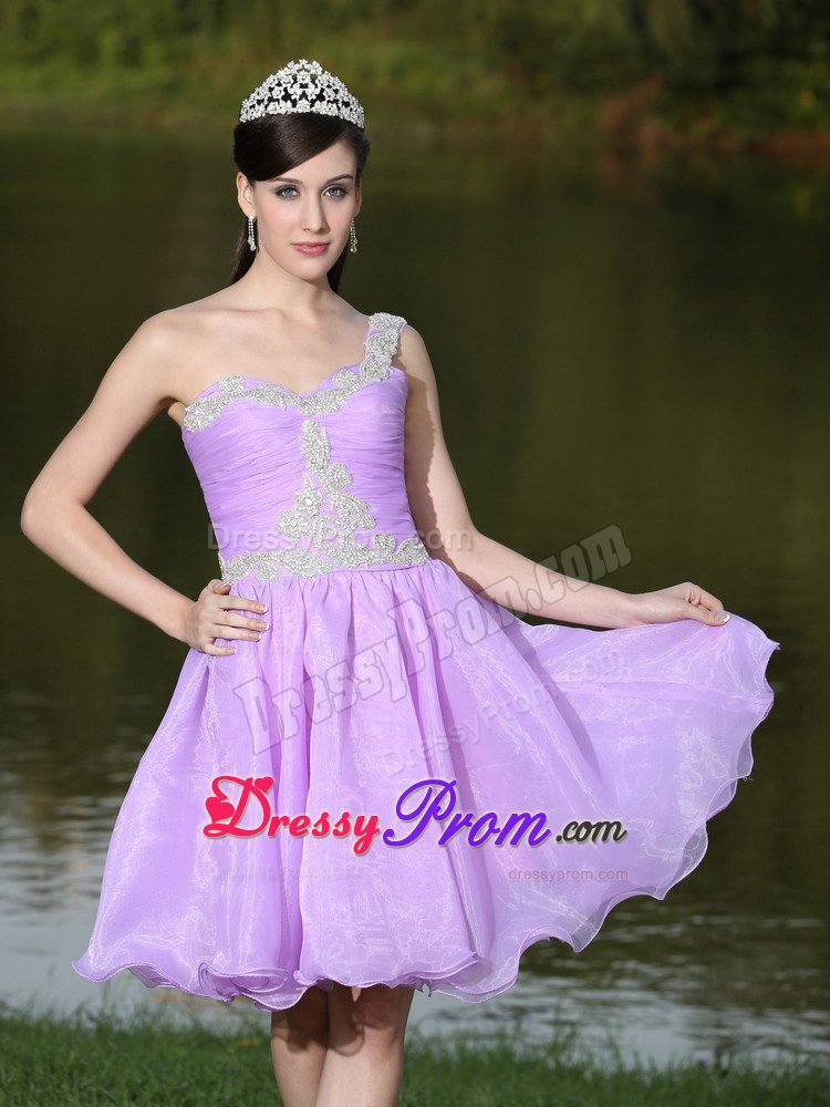 One Shoulder Beaded Short Prom Party Dress Colors for Choice