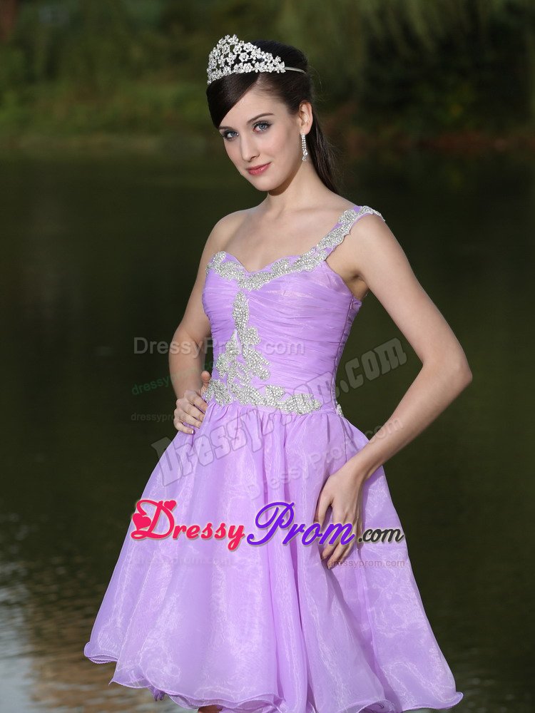 One Shoulder Beaded Short Prom Party Dress Colors for Choice