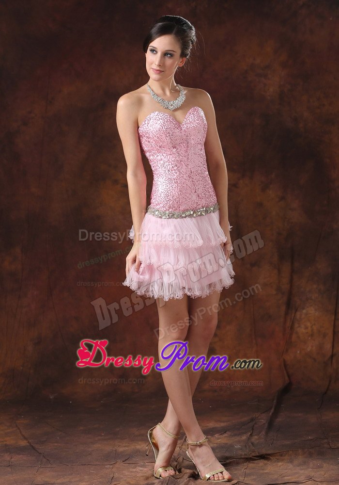 Customized Sweetheart Dress for Prom with Paillette Rhinestones
