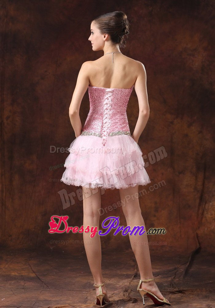 Customized Sweetheart Dress for Prom with Paillette Rhinestones