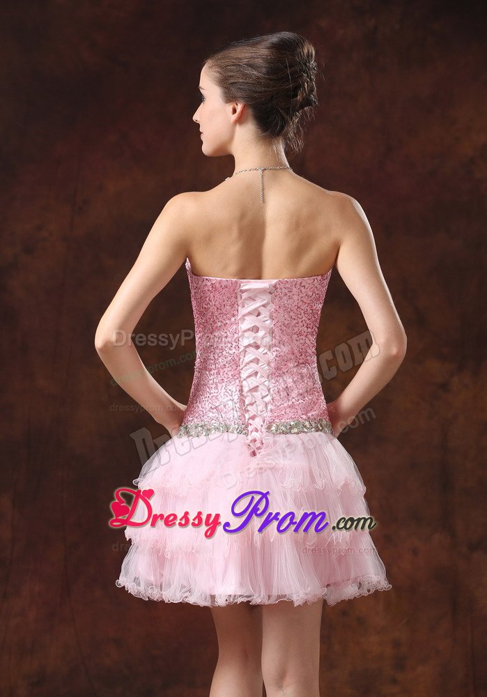Customized Sweetheart Dress for Prom with Paillette Rhinestones