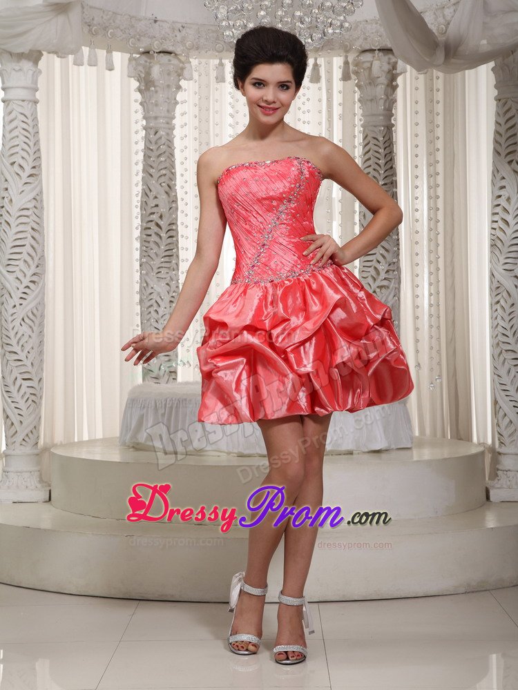 Unique Strapless Pick Ups Mini Prom Dress Colors to Choose