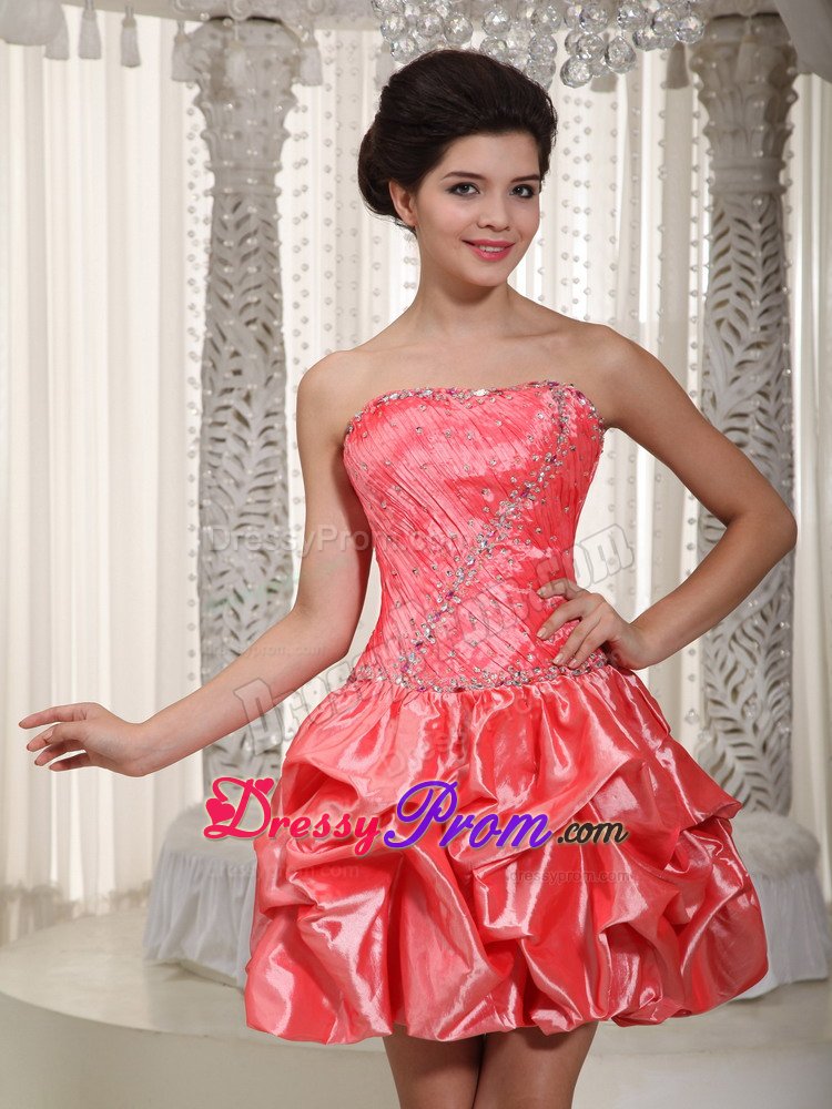 Unique Strapless Pick Ups Mini Prom Dress Colors to Choose
