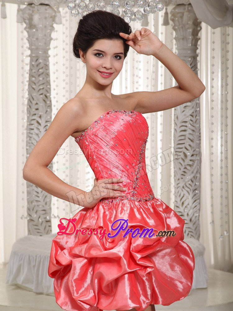 Unique Strapless Pick Ups Mini Prom Dress Colors to Choose