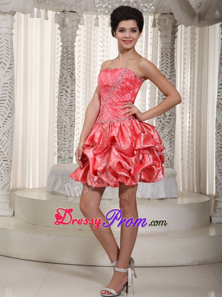 Unique Strapless Pick Ups Mini Prom Dress Colors to Choose