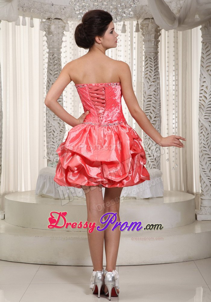 Unique Strapless Pick Ups Mini Prom Dress Colors to Choose