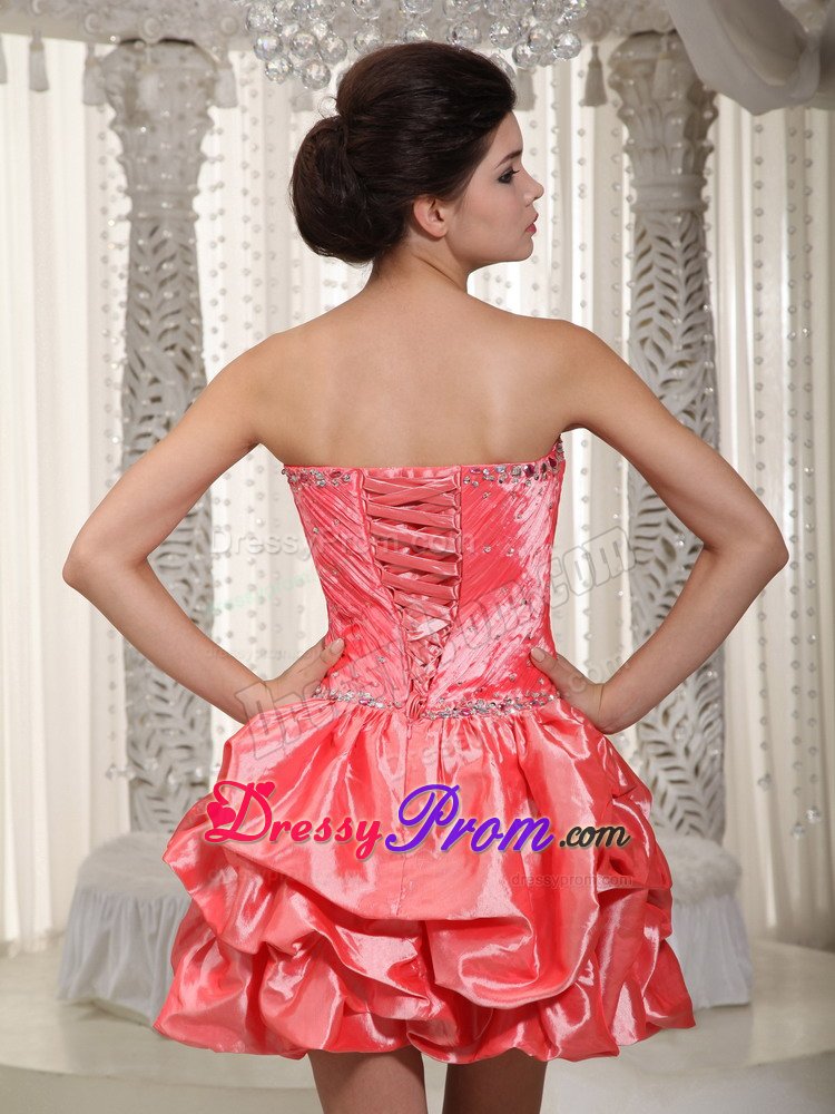 Unique Strapless Pick Ups Mini Prom Dress Colors to Choose