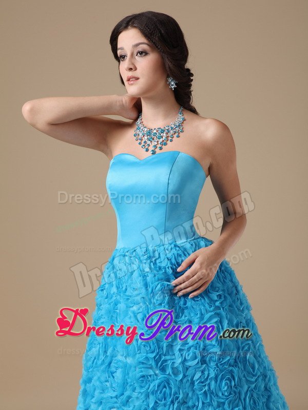 Magic Miss Brand New Embossed Fabric Blue Long Prom Dress