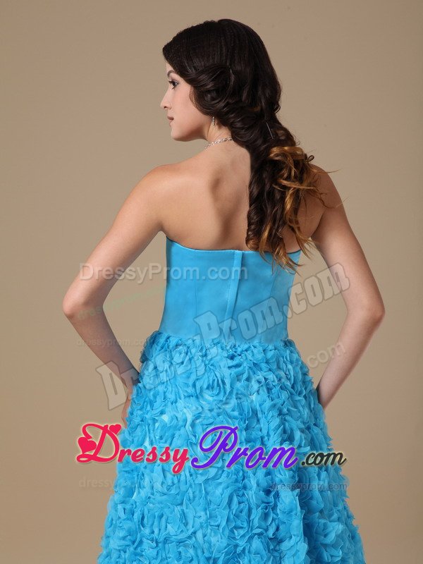 Magic Miss Brand New Embossed Fabric Blue Long Prom Dress