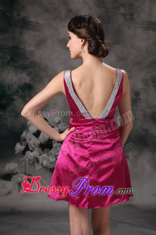 The Brand New Style Beaded V-neck Prom Holiday Dress with Mini-length