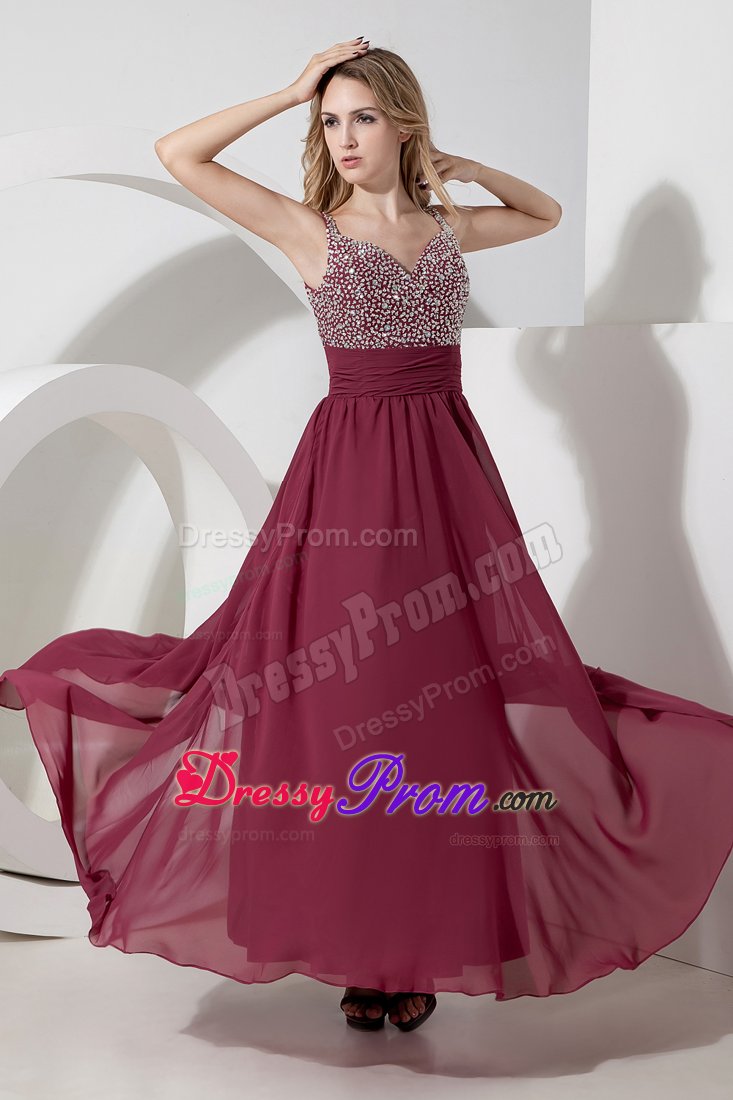 Chiffon Sweetheart Straps Prom Holiday Dresses Beading for Sorocaba