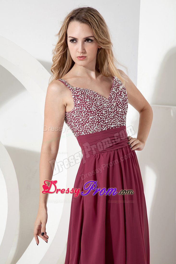 Chiffon Sweetheart Straps Prom Holiday Dresses Beading for Sorocaba