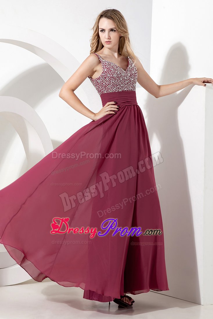 Chiffon Sweetheart Straps Prom Holiday Dresses Beading for Sorocaba