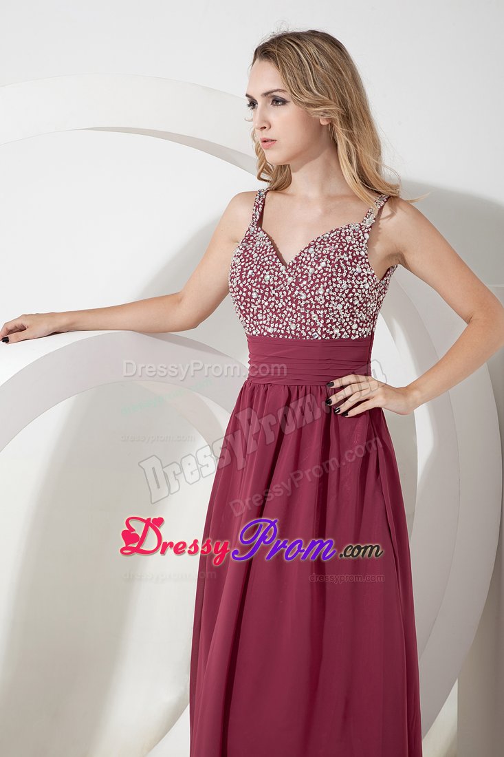 Chiffon Sweetheart Straps Prom Holiday Dresses Beading for Sorocaba