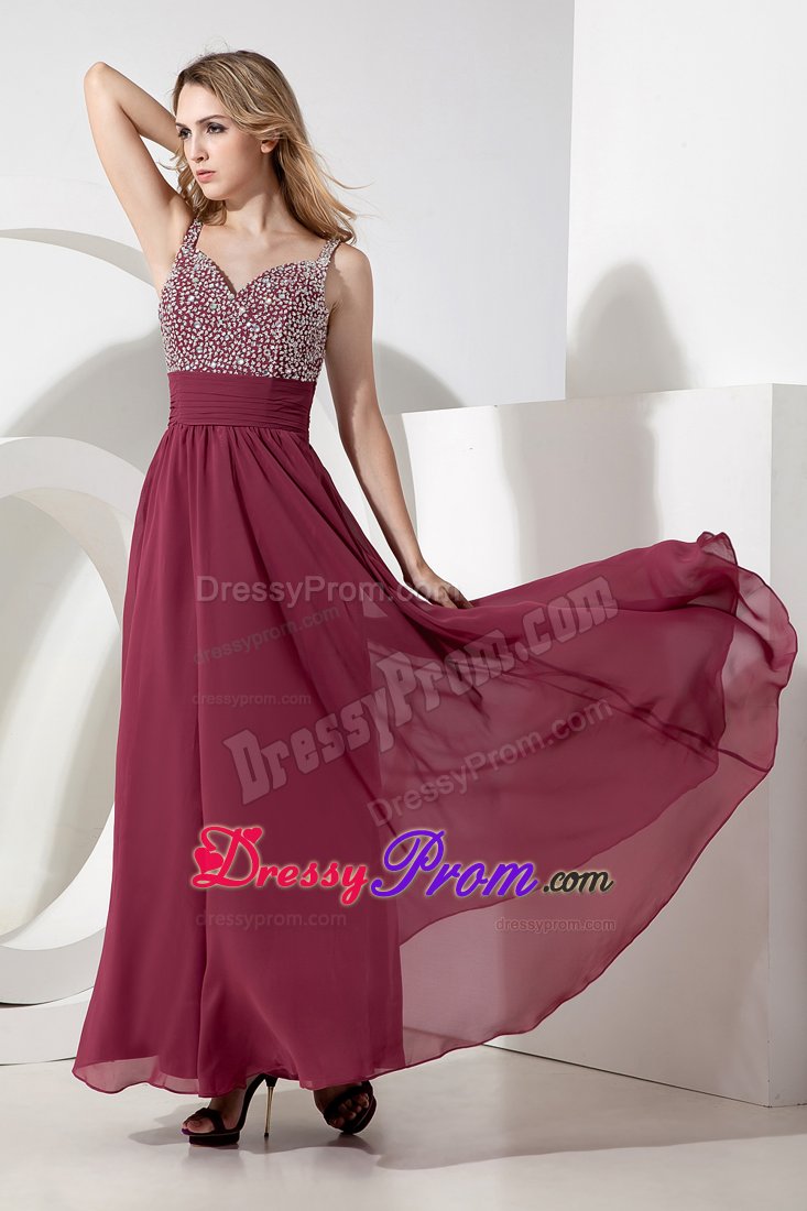 Chiffon Sweetheart Straps Prom Holiday Dresses Beading for Sorocaba