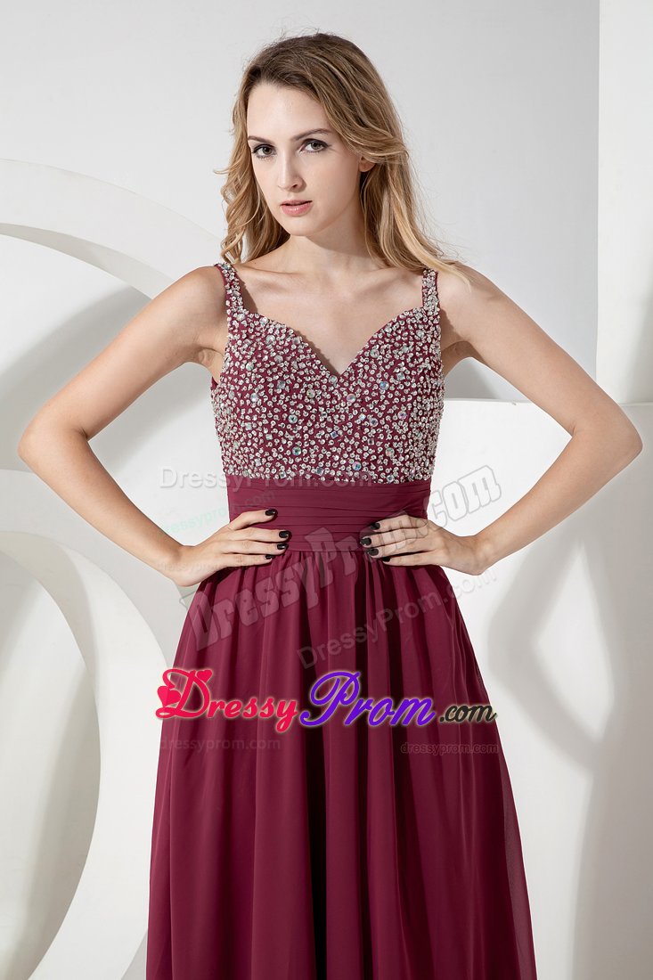 Chiffon Sweetheart Straps Prom Holiday Dresses Beading for Sorocaba