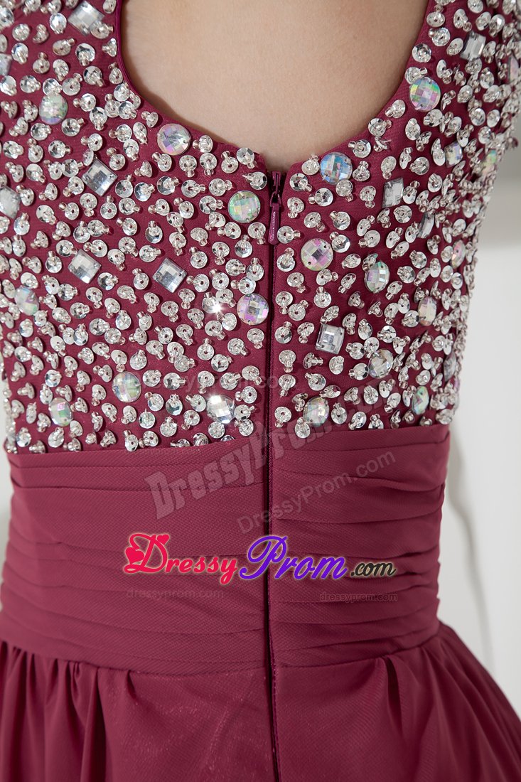 Chiffon Sweetheart Straps Prom Holiday Dresses Beading for Sorocaba