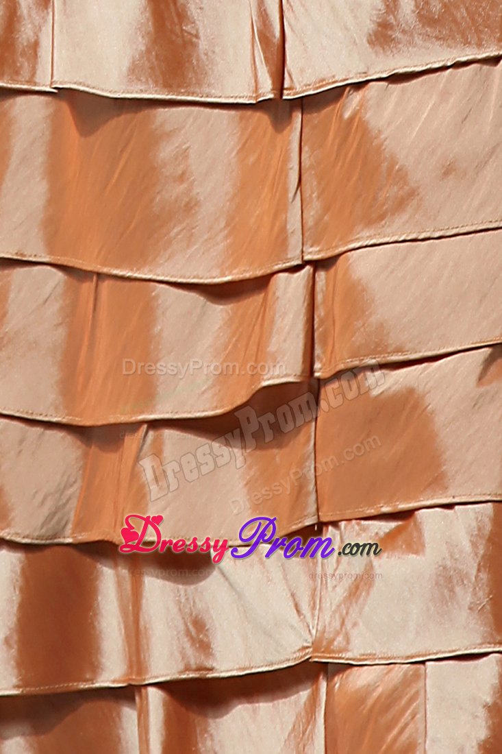 Multi-layered Prom Nightclub Dresses Floor-length Ruches and Beading