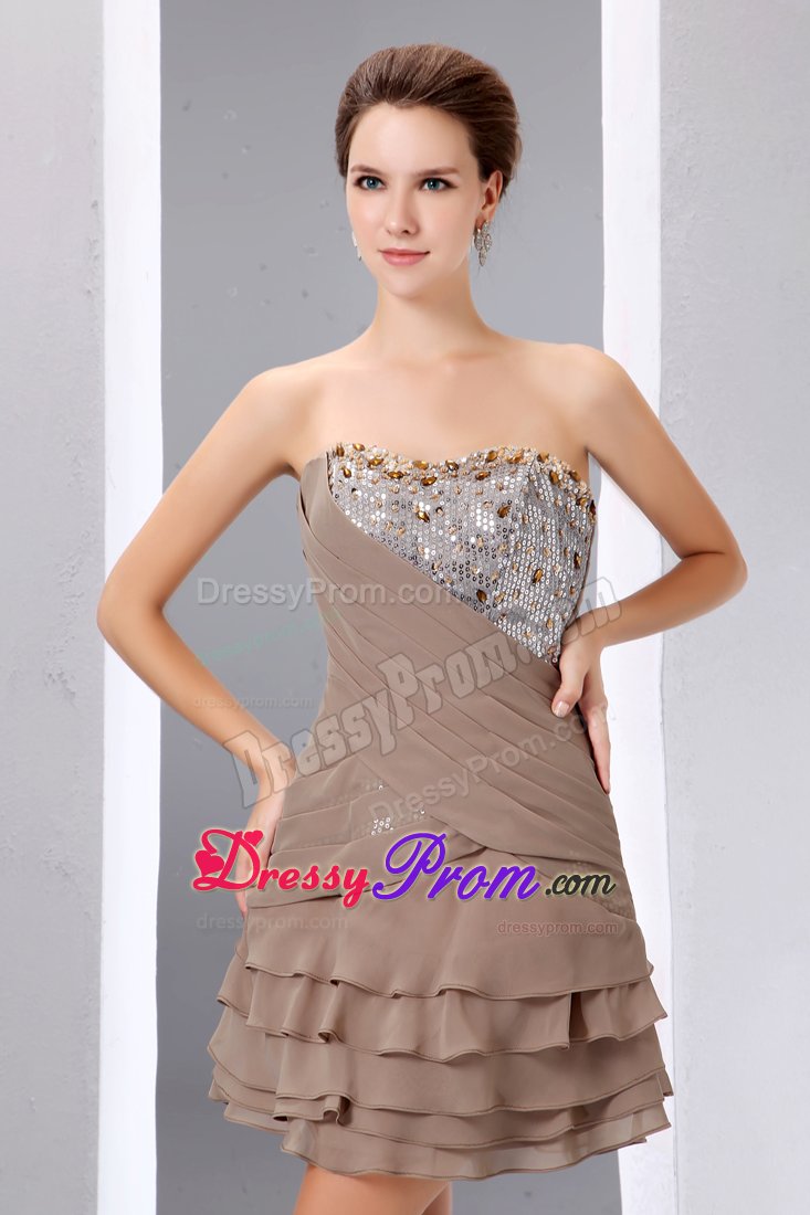Dazzling Mini-length Prom Graduation Dresses Beading and Sequins