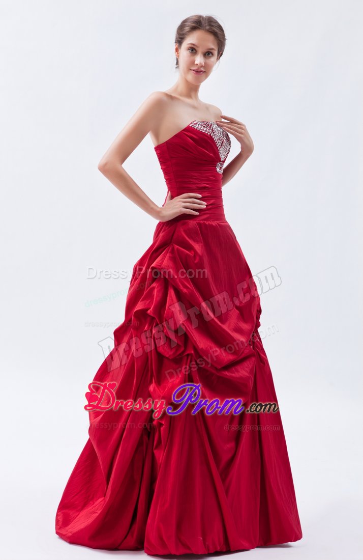 Beaded Strapless Prom Bridesmaid Dress Gowns Ruffles Lace up Back