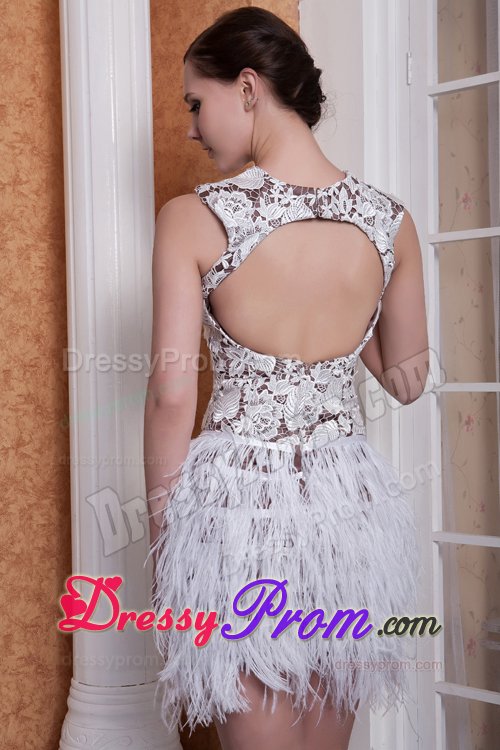 Attractive Prom Evening Dresses Tassels Mini-length with Cutout Back