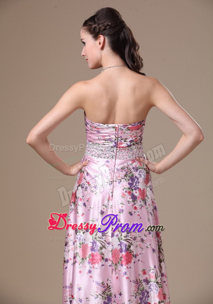 Beading and Printing Accent Floor Length Prom Holiday Dress 2014