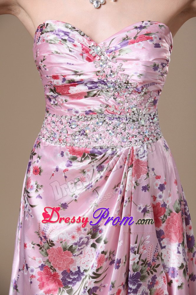 Beading and Printing Accent Floor Length Prom Holiday Dress 2014