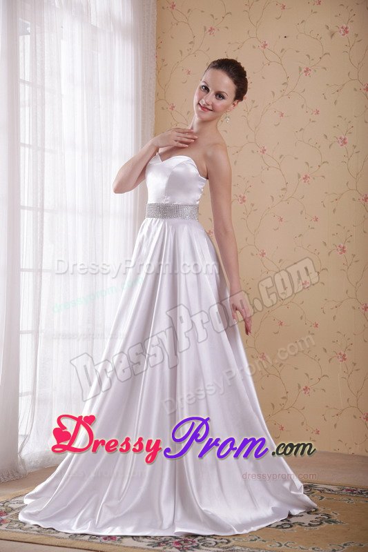 Foster City CA Beaded White Brush Train Prom Bridesmaid Dresses