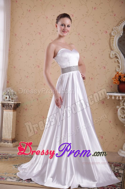 Foster City CA Beaded White Brush Train Prom Bridesmaid Dresses